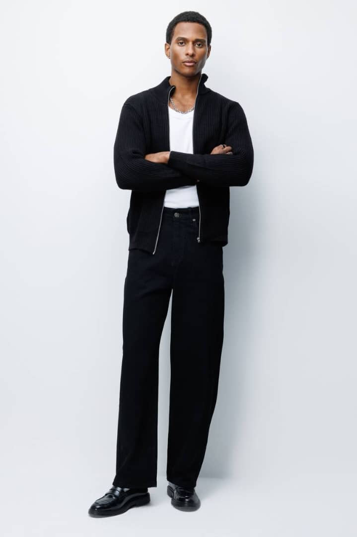 Denim of art denim in black