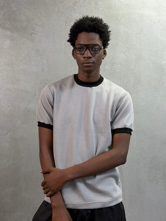 Plain Ringer tees in Ash