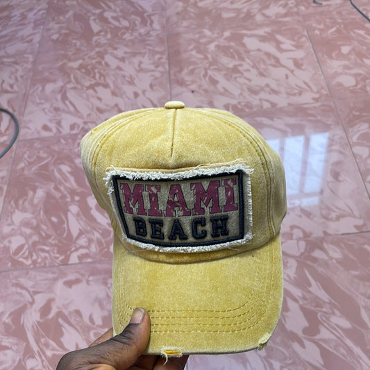 MIAMI BEACH ADJUSTABLE DENIM HAT