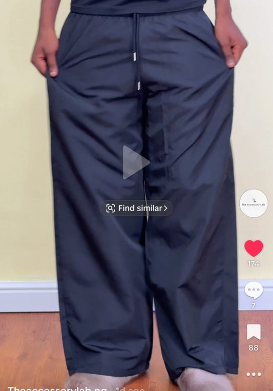 ZEDEK PLAIN TRACK PANT IN BLACK