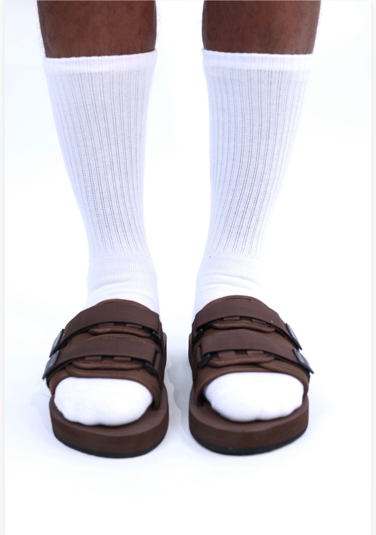 Zedek premium tech slides in coffe brown