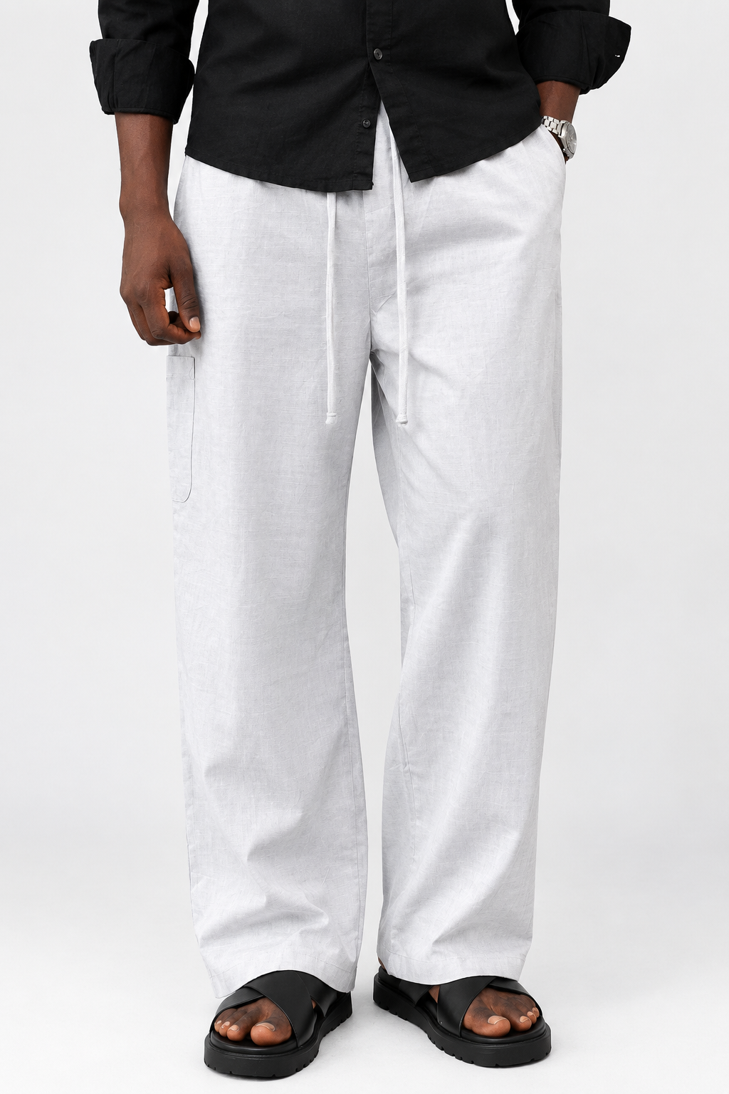 LINEN COMBAT IN GREY