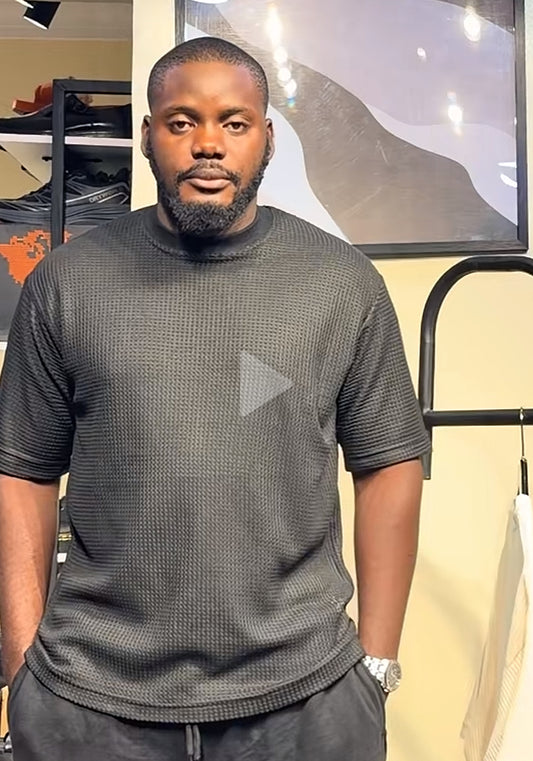 Zedek waffle plain tee