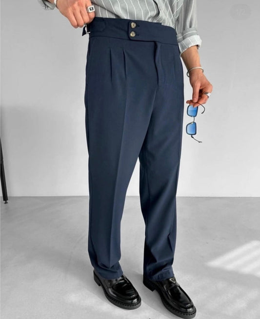 Fabric land pant trouser in navy