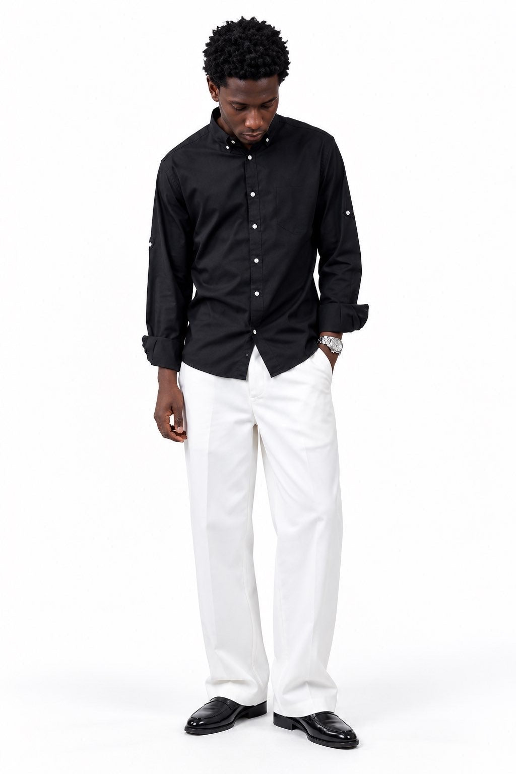 NF white denim pant