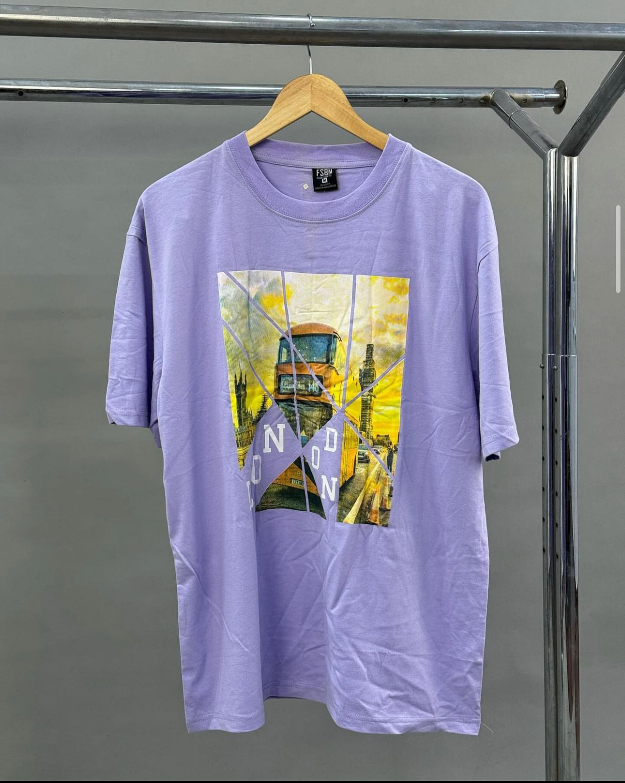 Fsbn London oversized tee in lilac