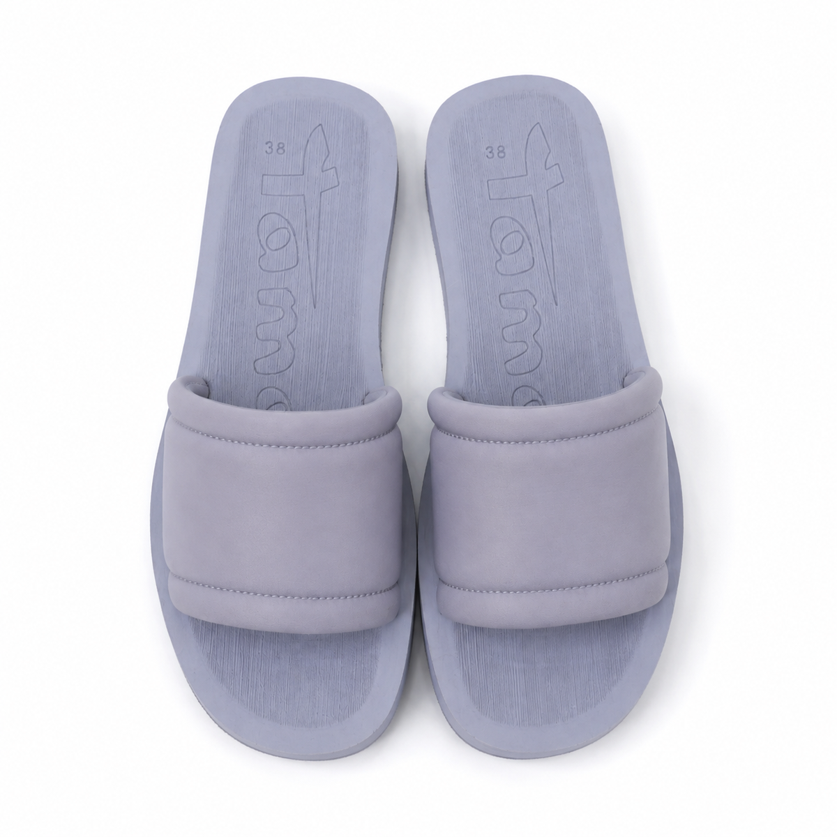 Tamari platform slides in Grey (ladies )