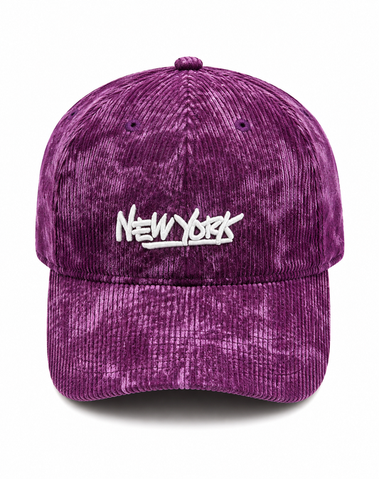 NEW YORK CORDUROY ACID WASH HAT