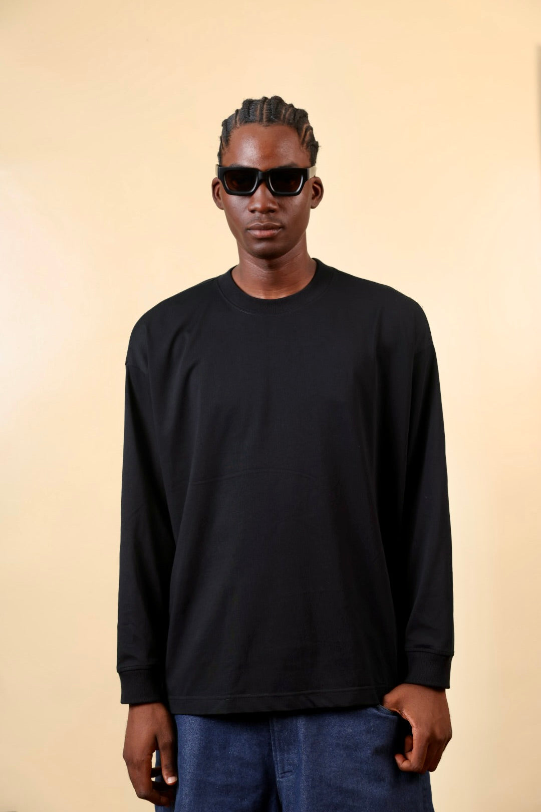 Zedek 300gsm Longsleeve T-shirt in BLACK