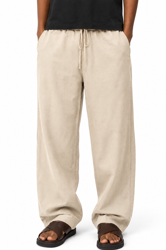 LINEN PANT IN BIEGE