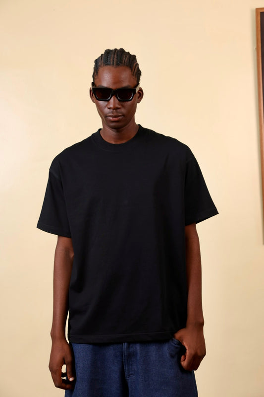 Zedek 300gsm Plain tee in BLACK