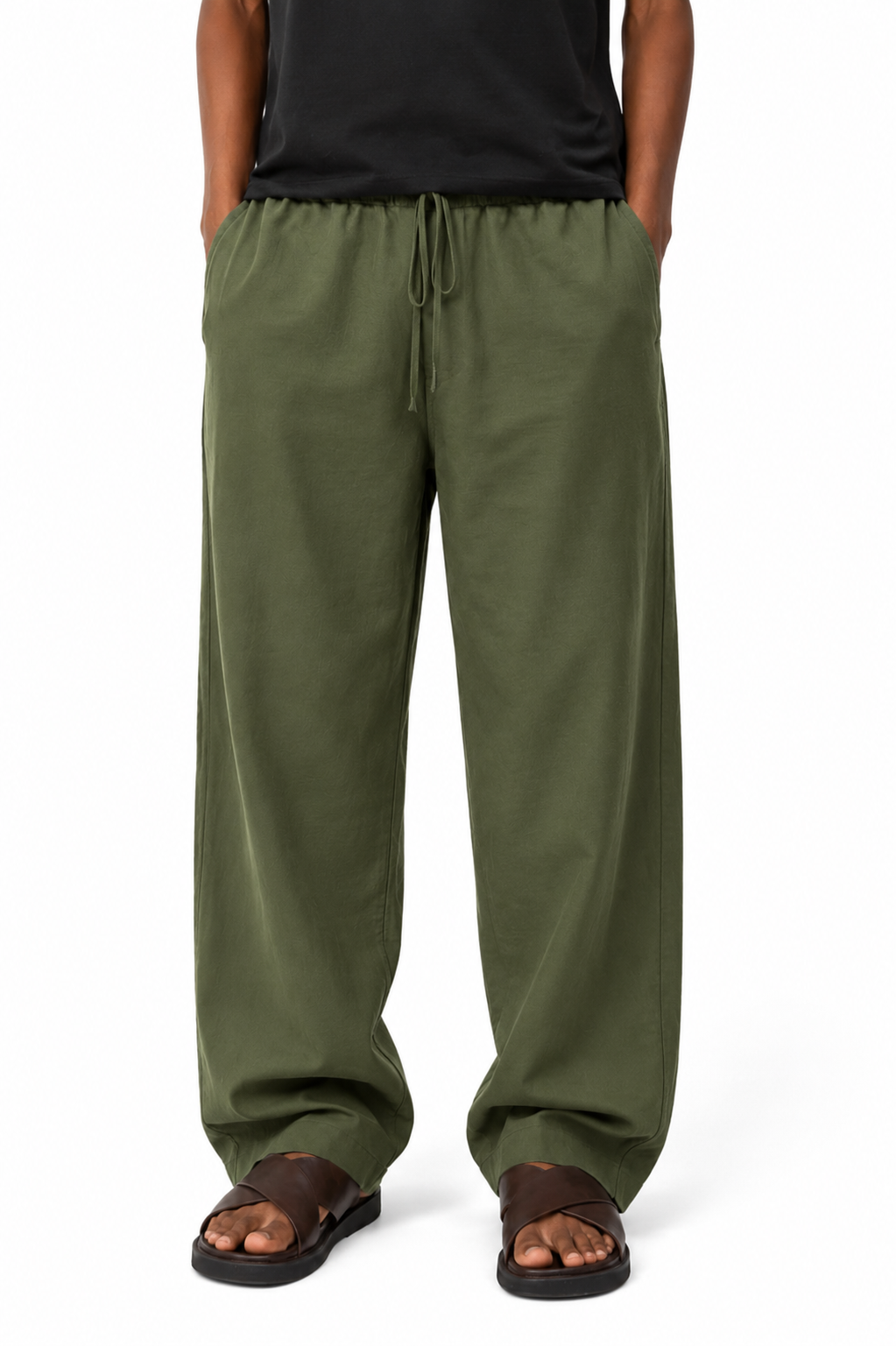 ZEDEK LINEN PANTS in green
