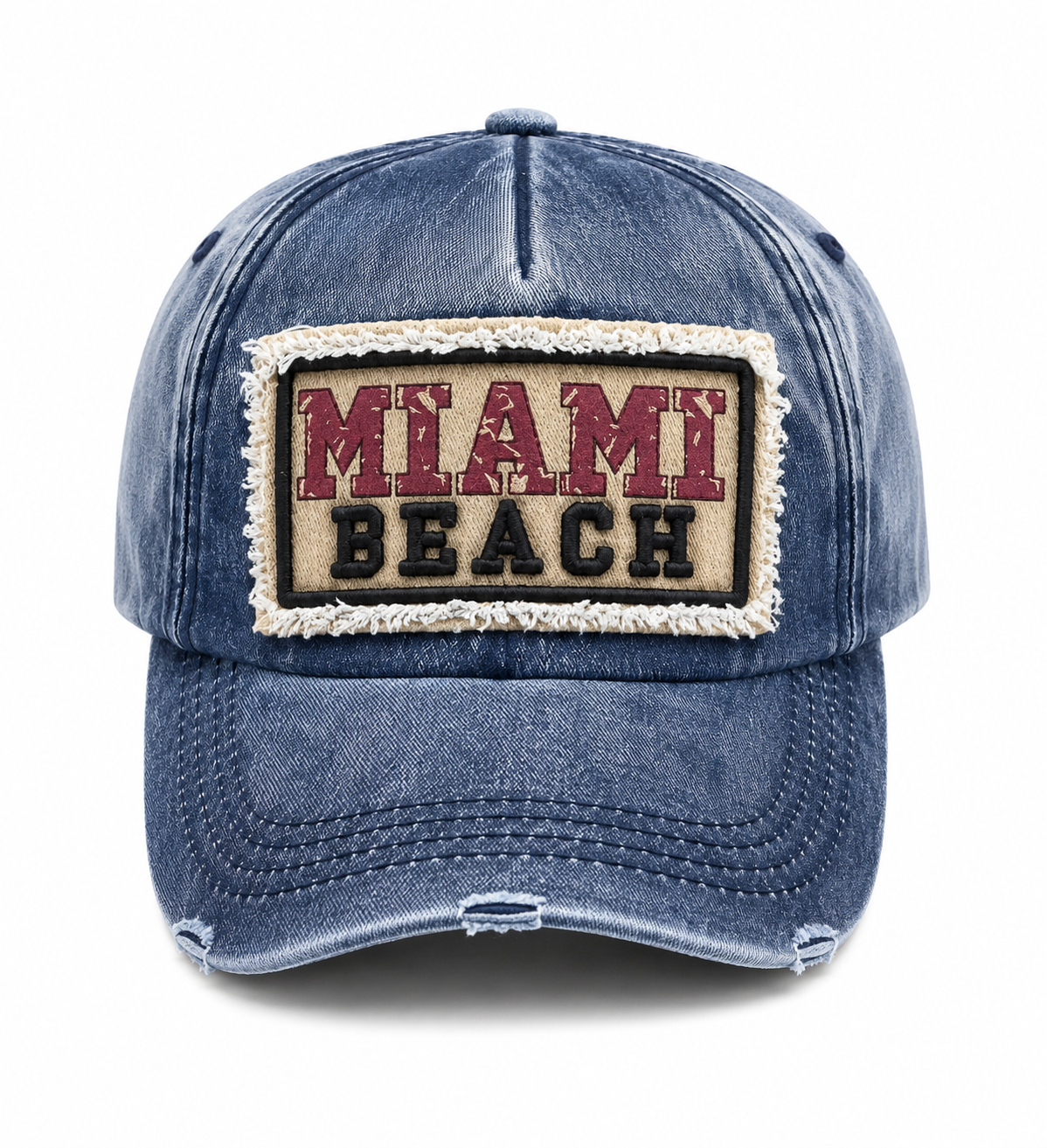 MIAMI BEACH ADJUSTABLE DENIM HAT