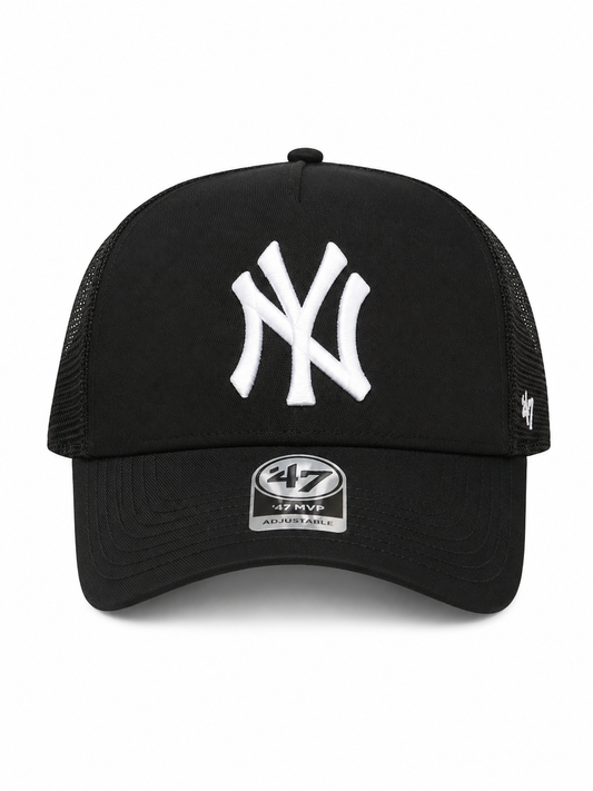NY trucker hat black