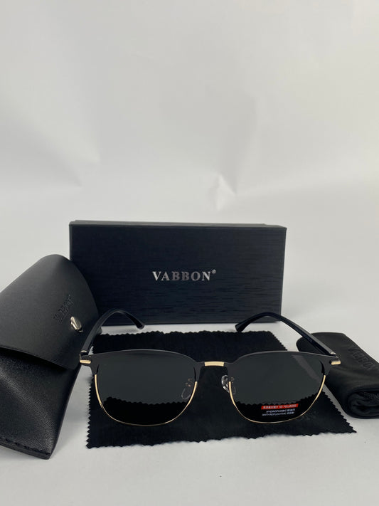 Zedek  Polarized Sunglasses in black and Gold