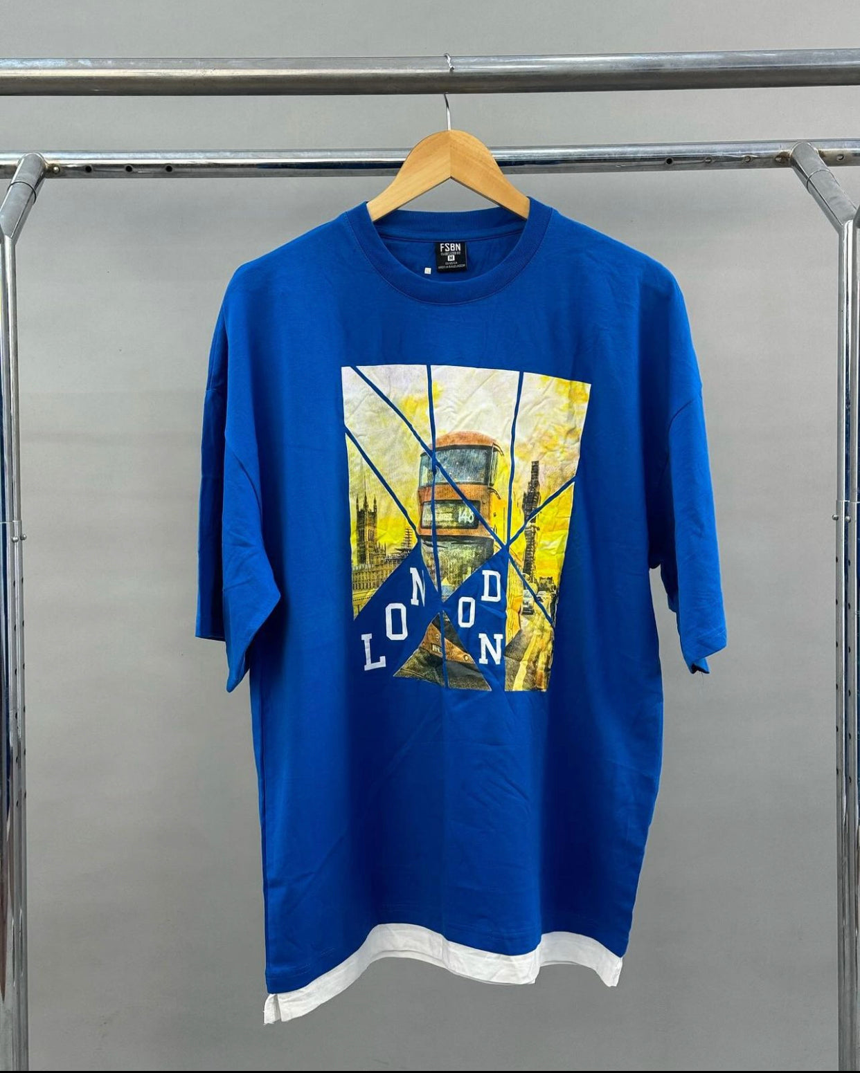 Fsbn London oversized tee in deep blue