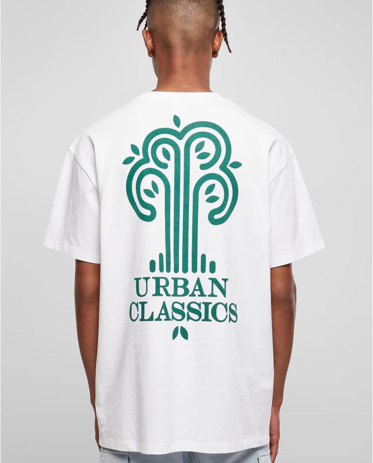 Urban Classics Organic Tree logo T-shirt in white