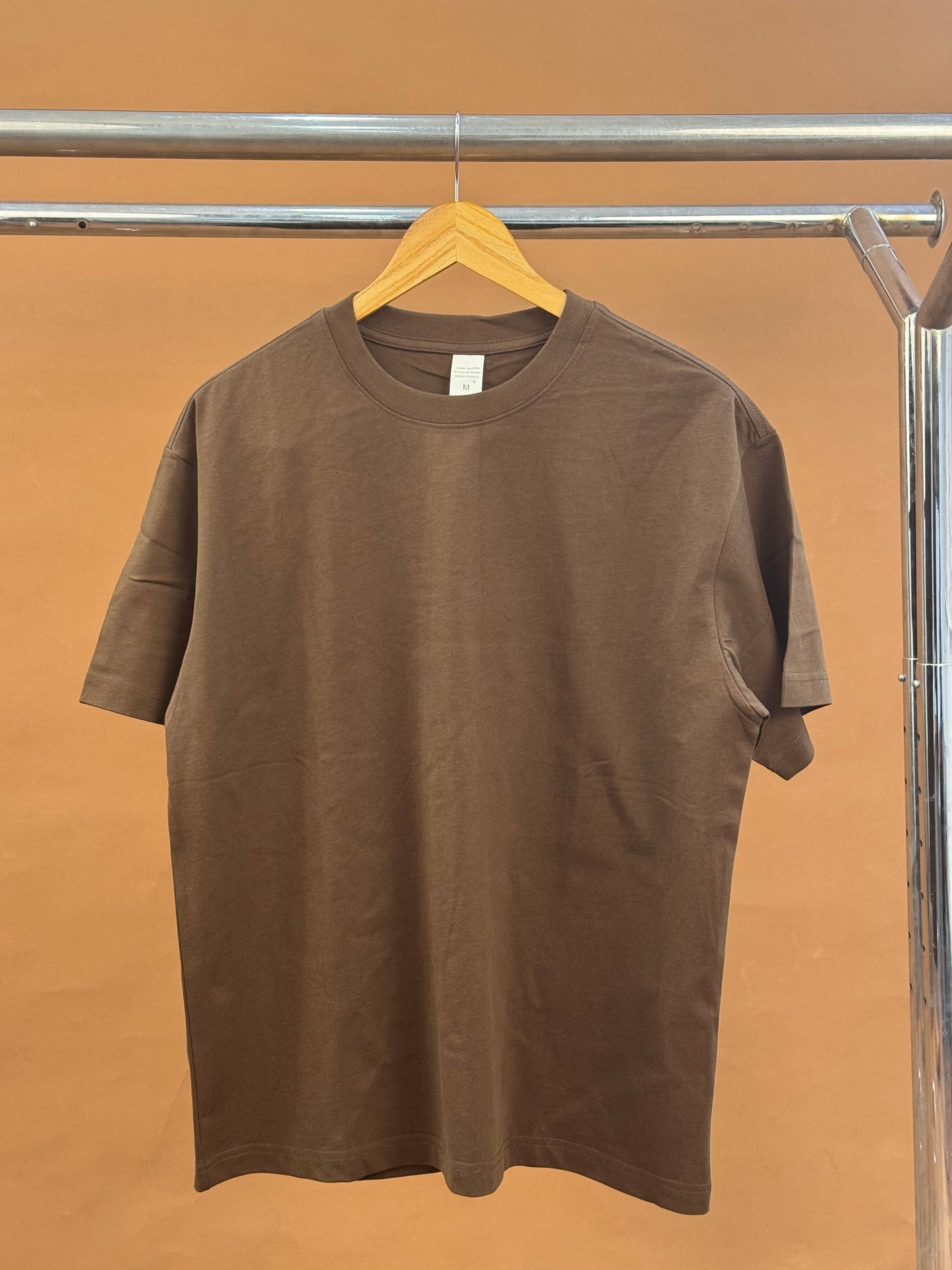 Plain 230gsm brown tee