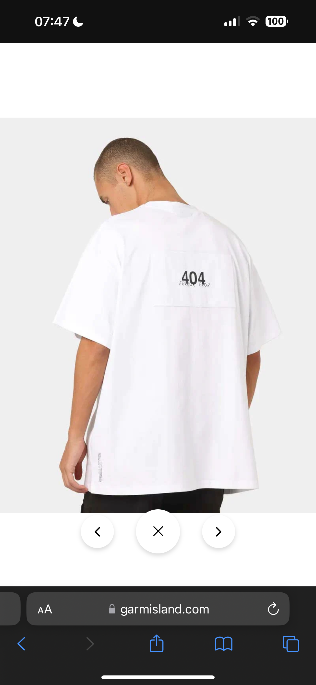 Anti Order Error Eror Backprint T-shirt in White