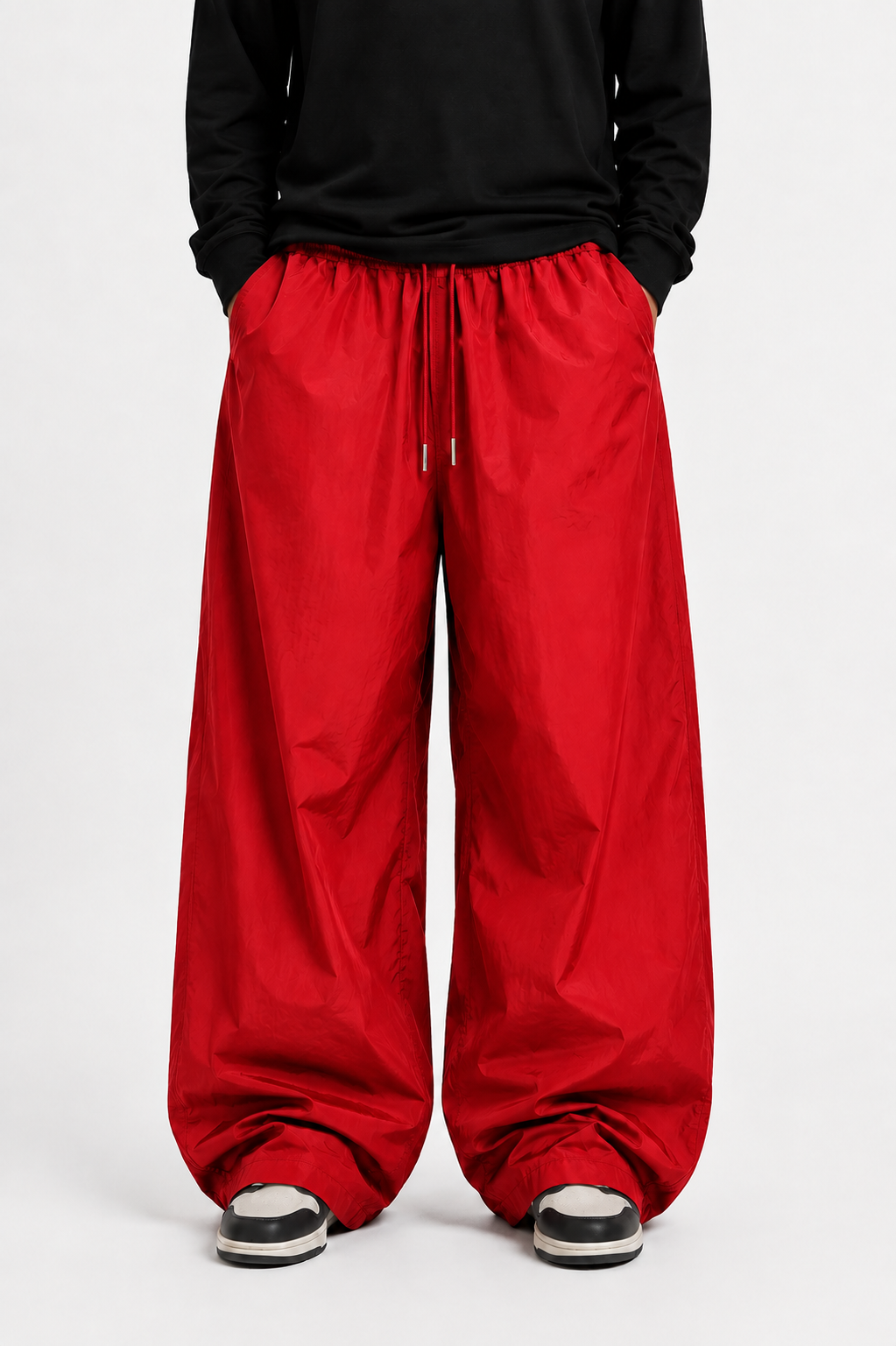 PLAIN TRACK PANT IN RED