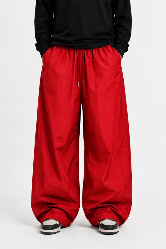 PLAIN TRACK PANT IN RED