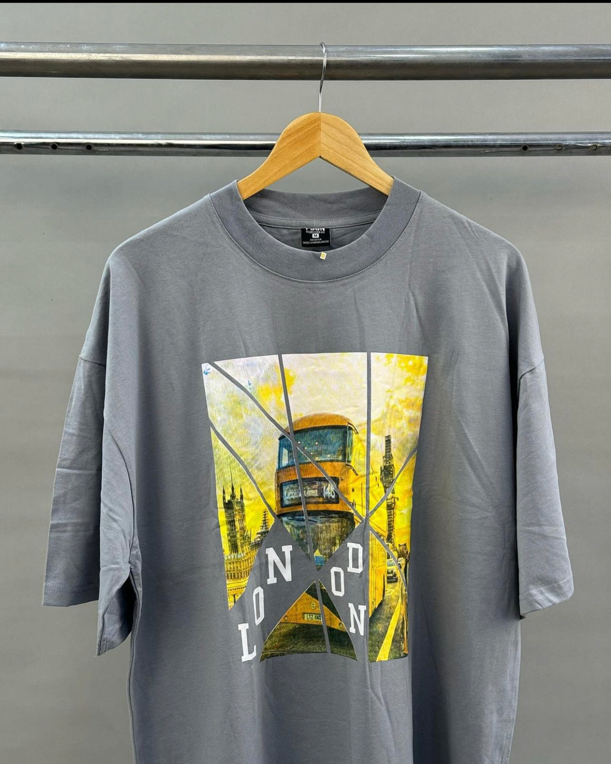 Fsbn London oversized tee in grey