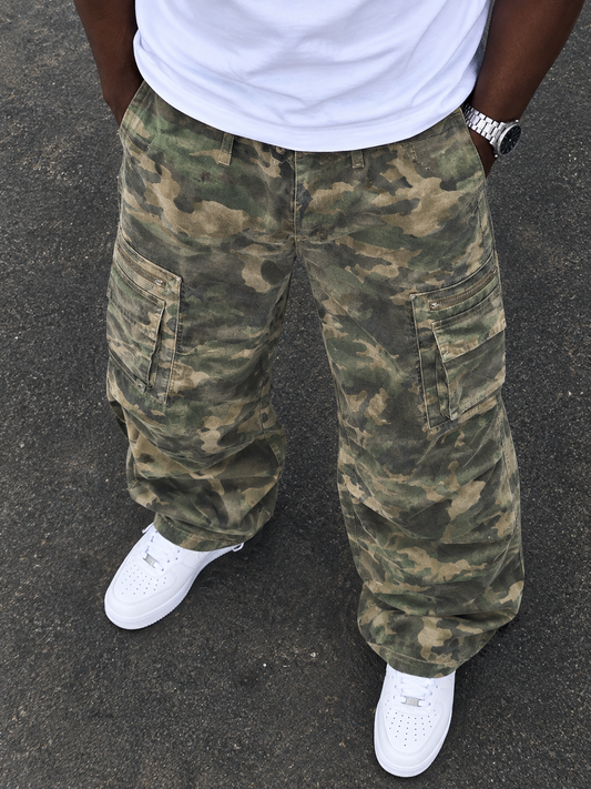 Camo cargo pants C-665E