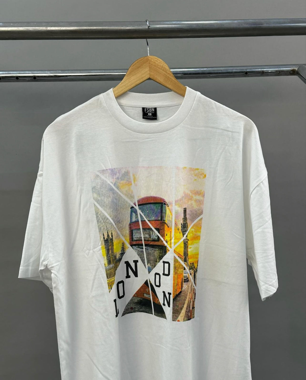 Fsbn London oversized tee in white