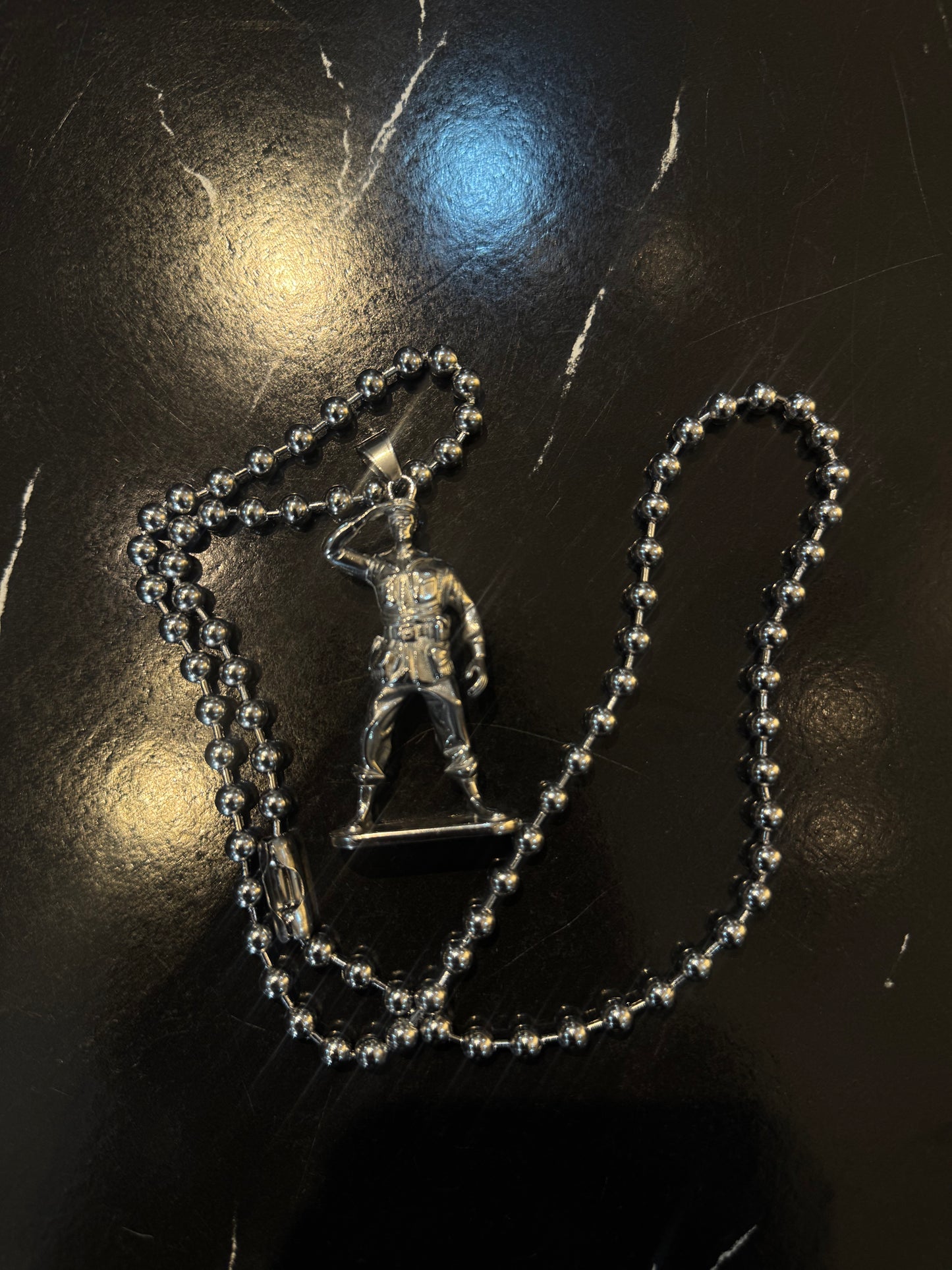 Soldier Necklace in Silver