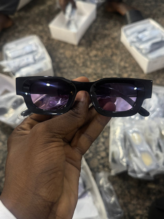 Retro punk glasses in purple