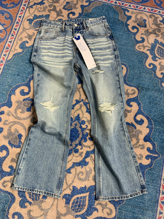 HB BRAND JEANS BLUE ripped 66058