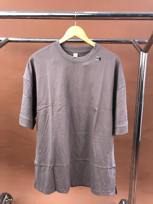 280gsm ripped oversized plain tee in grey