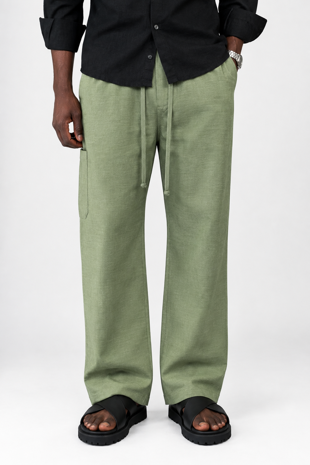 ZEDEK LINEN COMBAT IN GREEN
