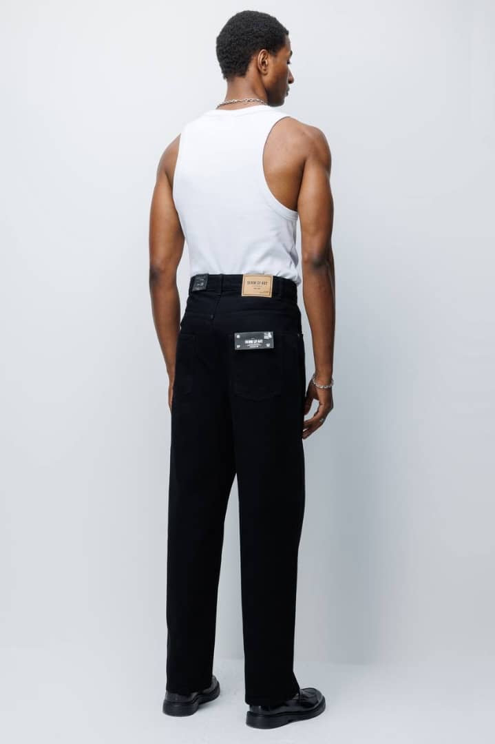 Denim of art denim in black