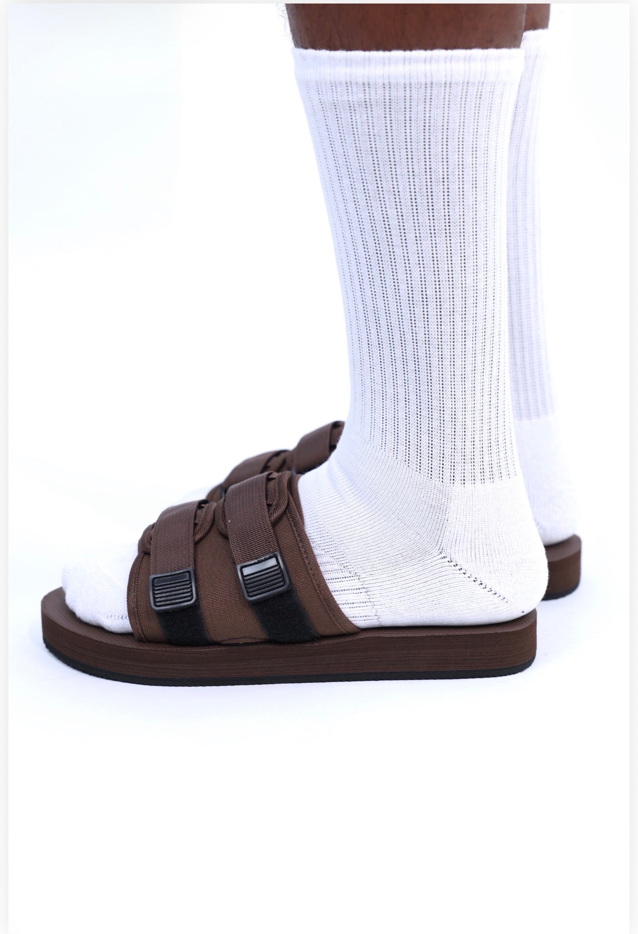 Zedek premium tech slides in coffe brown