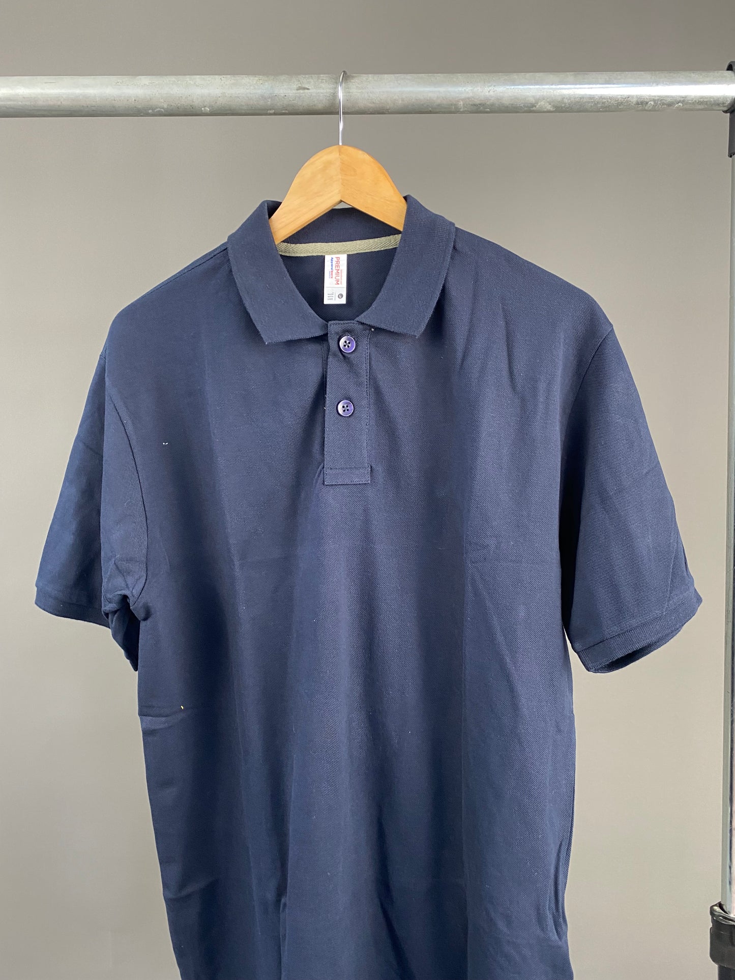 Plain polo blue