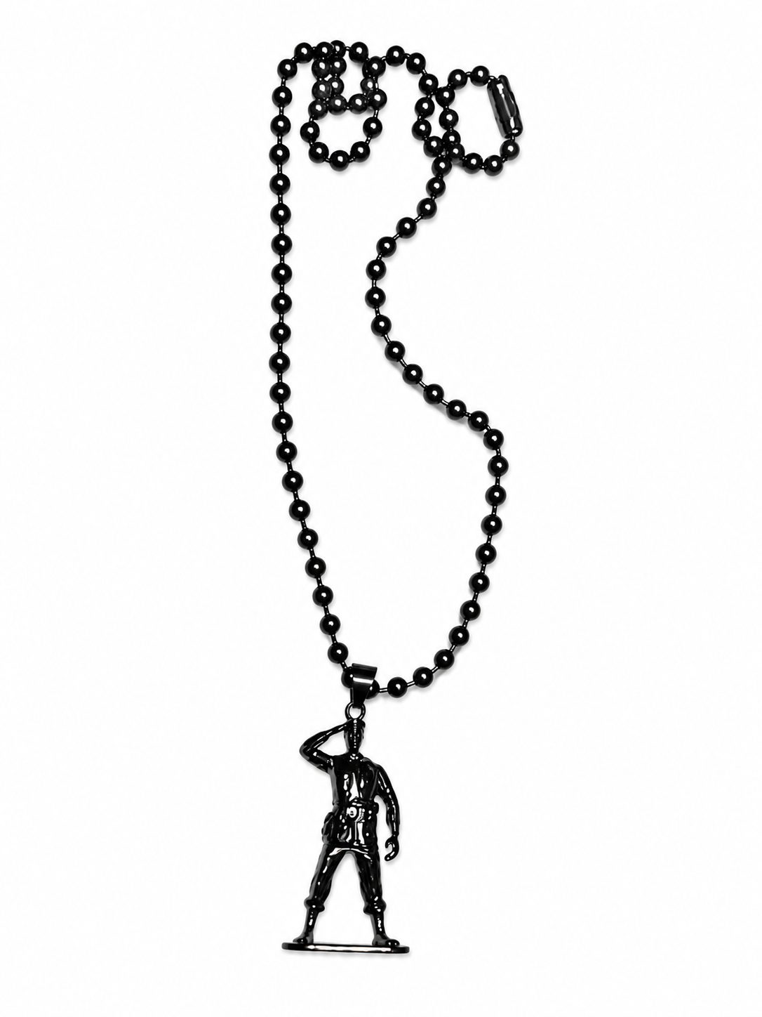 SOLDIER NECKLACE IN BLACK
