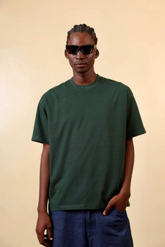 Zedek 300gsm Plain tee in GREEN