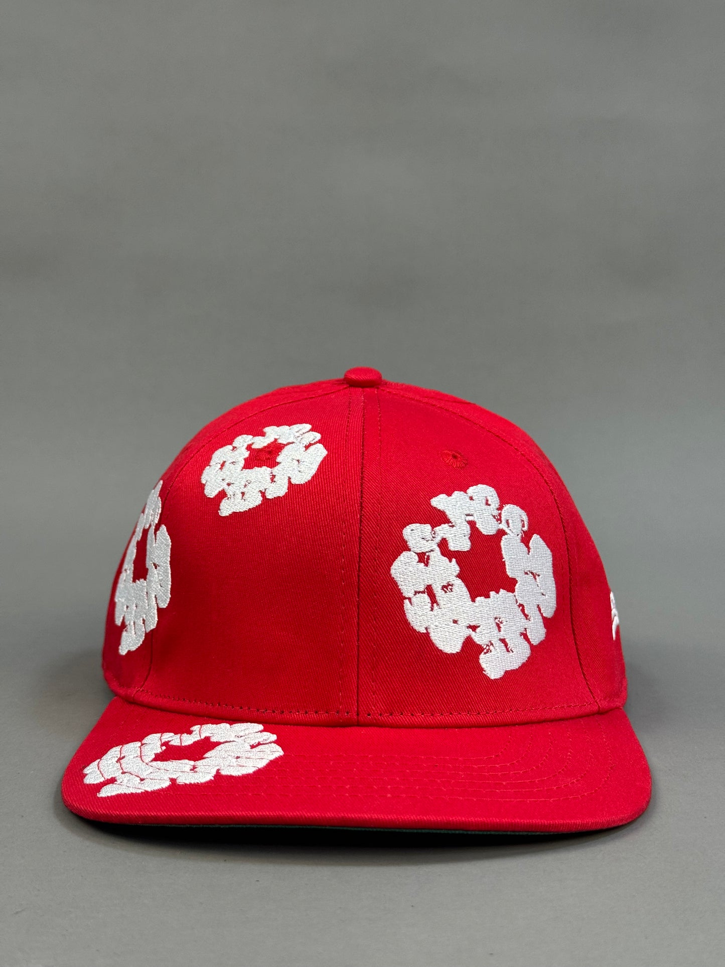 Red fitted hat