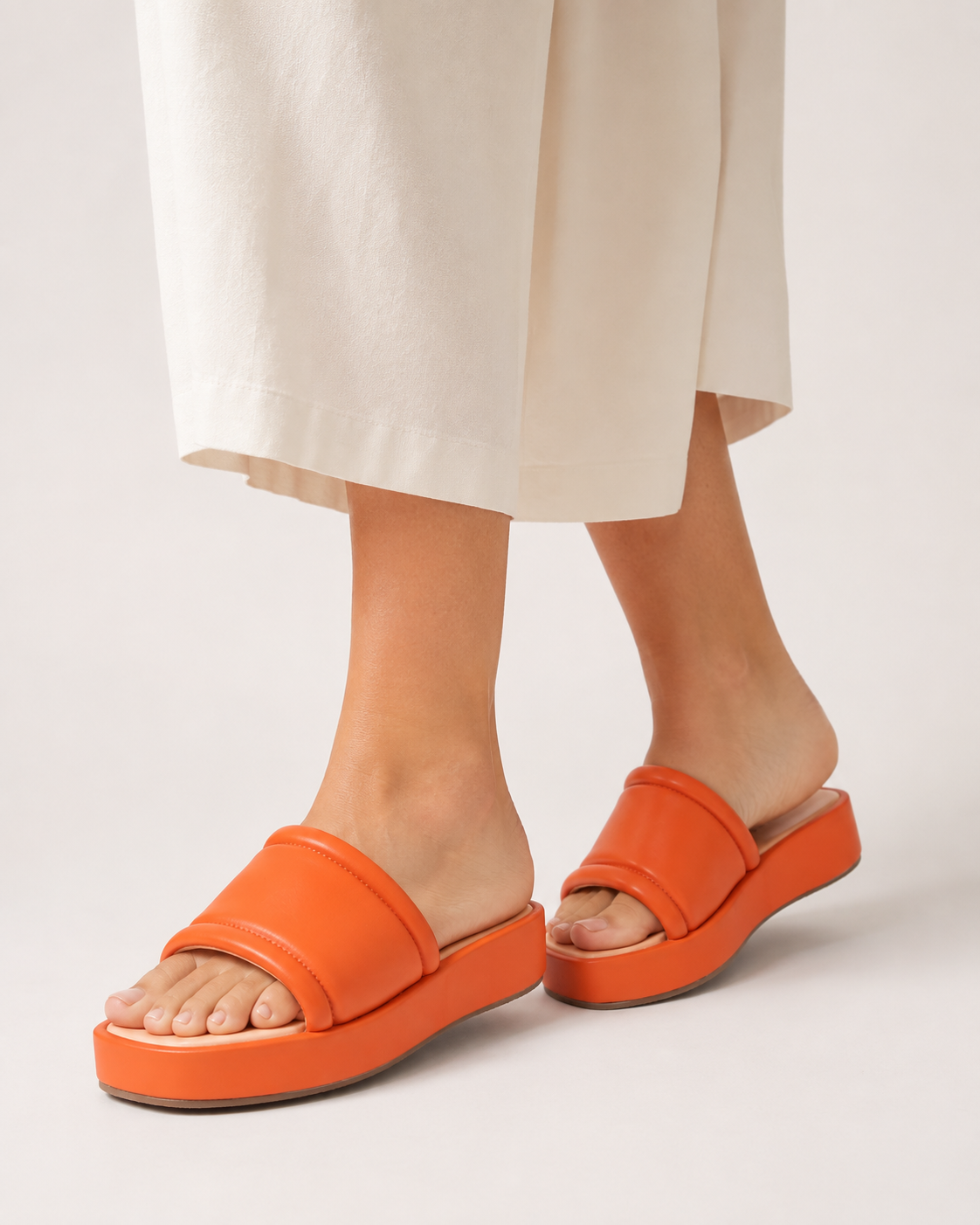 Kenneth Cole platform in burnt orange