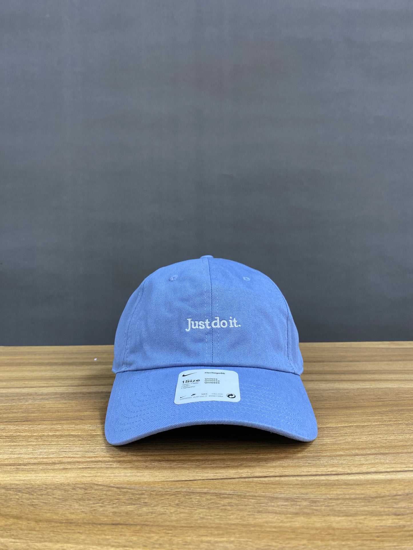 Nike just do it cap in light blue