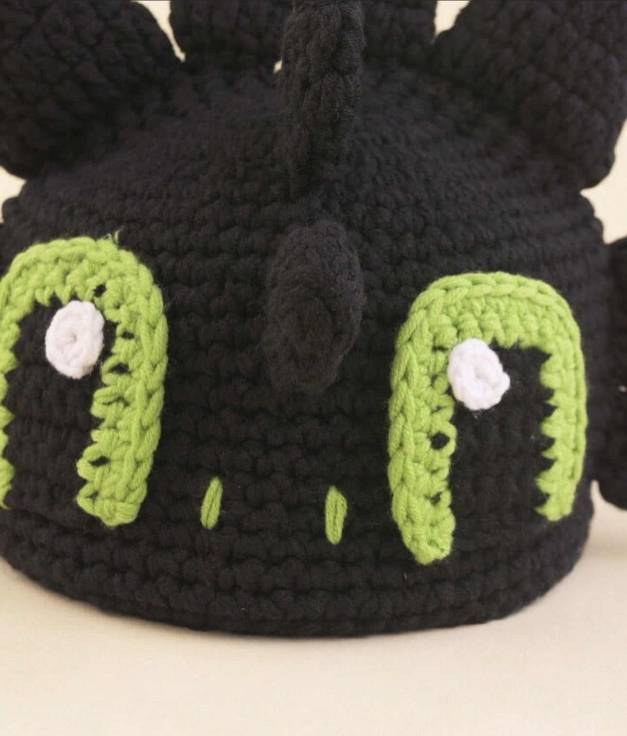 Y2k toothless knight knit beanie