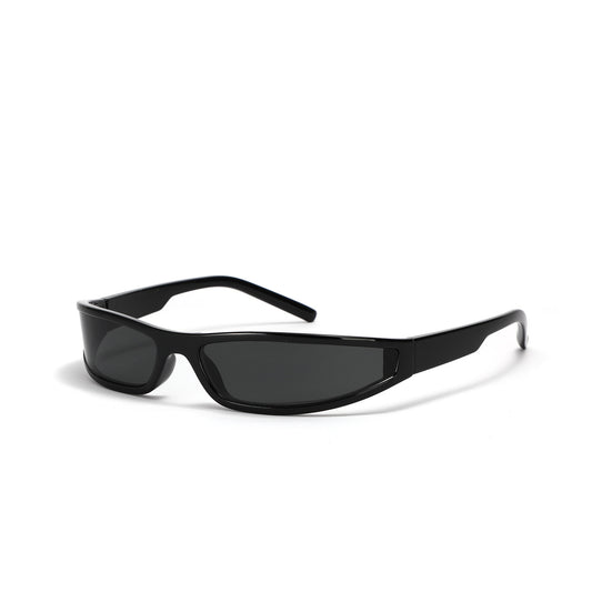 NARROW Y2K GLASSES black and black lens