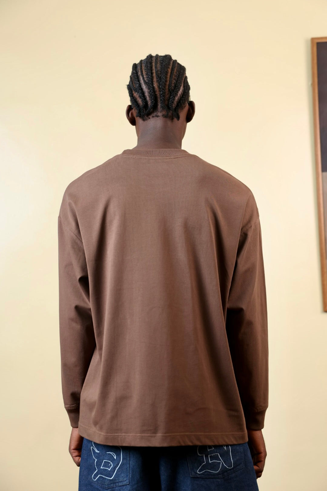Zedek 300gsm Longsleeve T-shirt  in BROWN