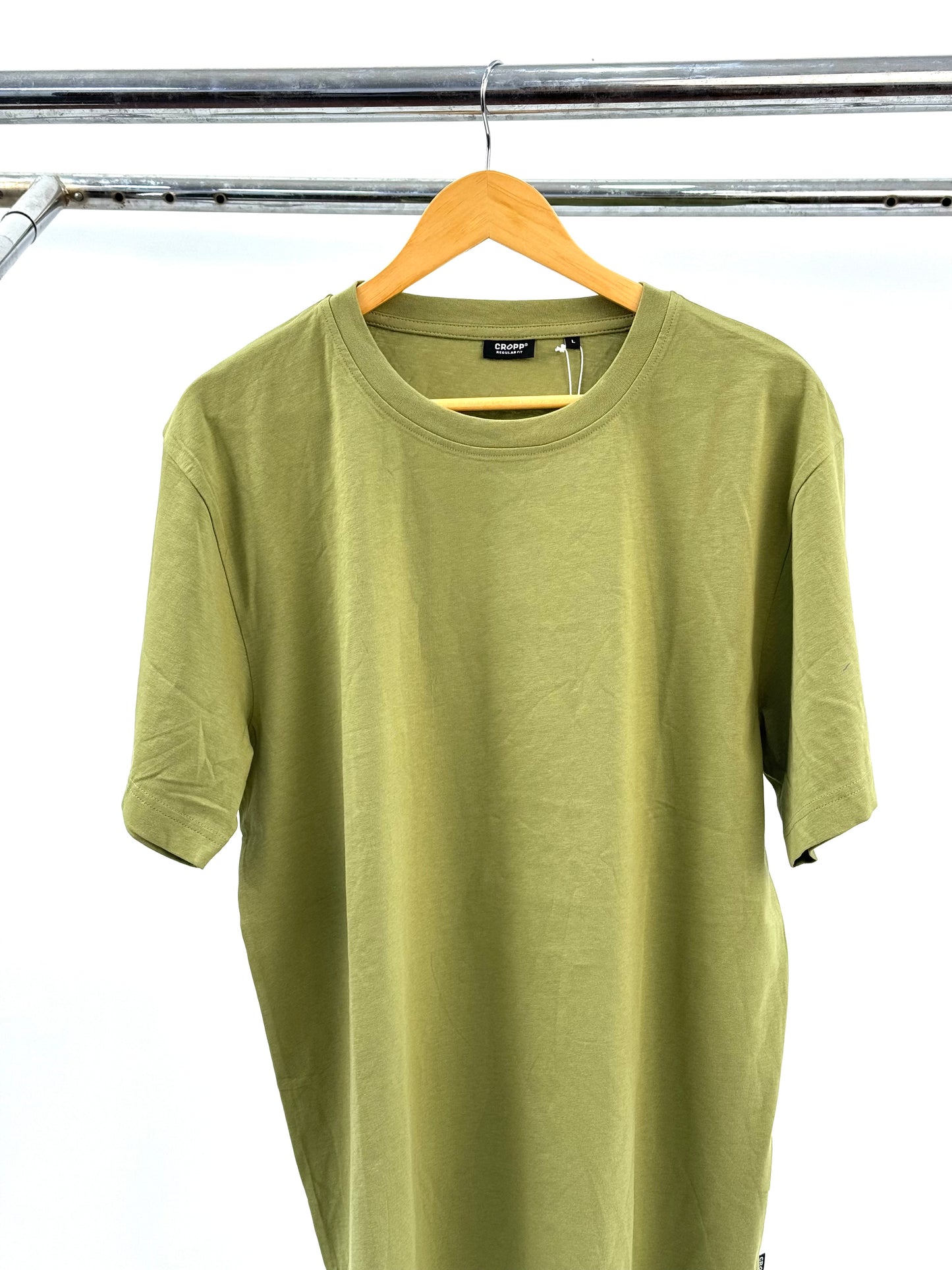 Crop olive green  tee