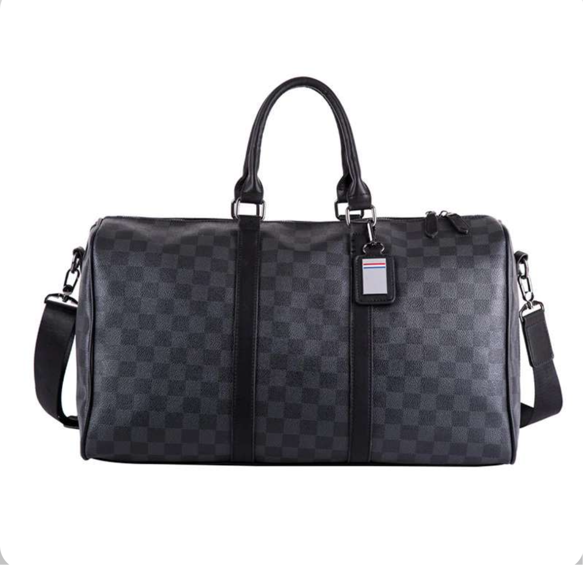 mini leather duffel bag