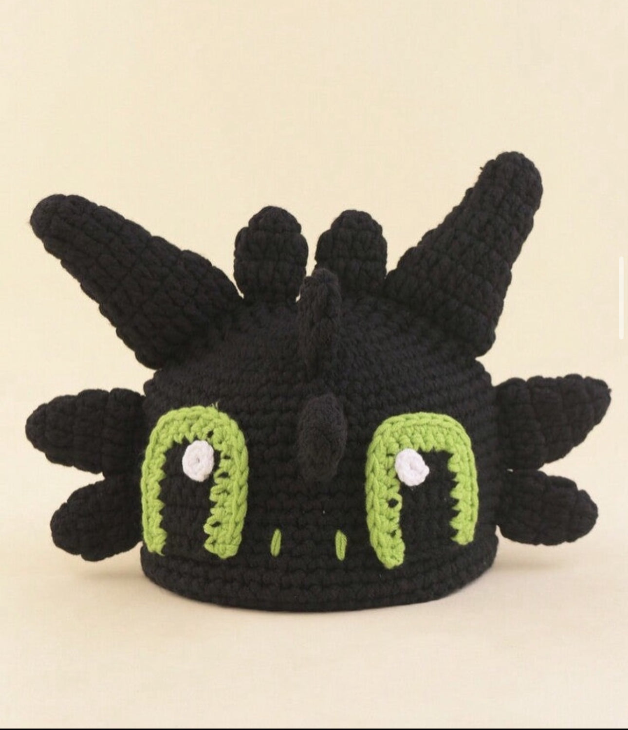 Y2k toothless knight knit beanie