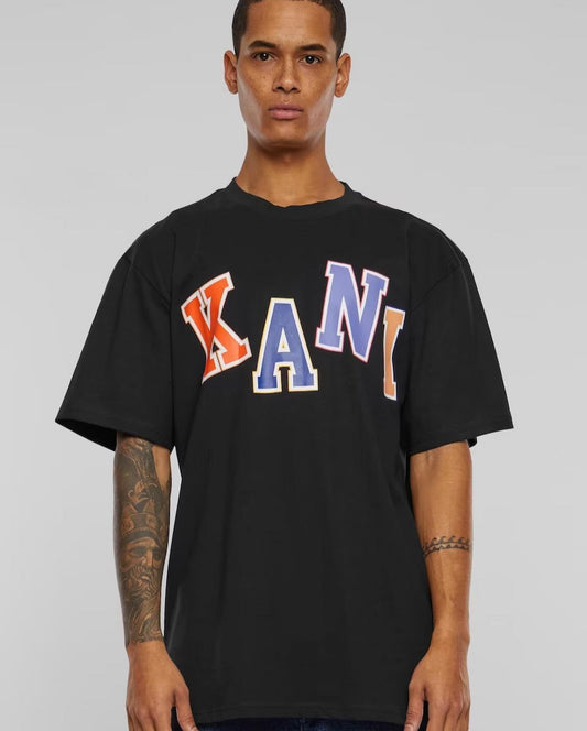 karl kani woven signature multi colour logo tee