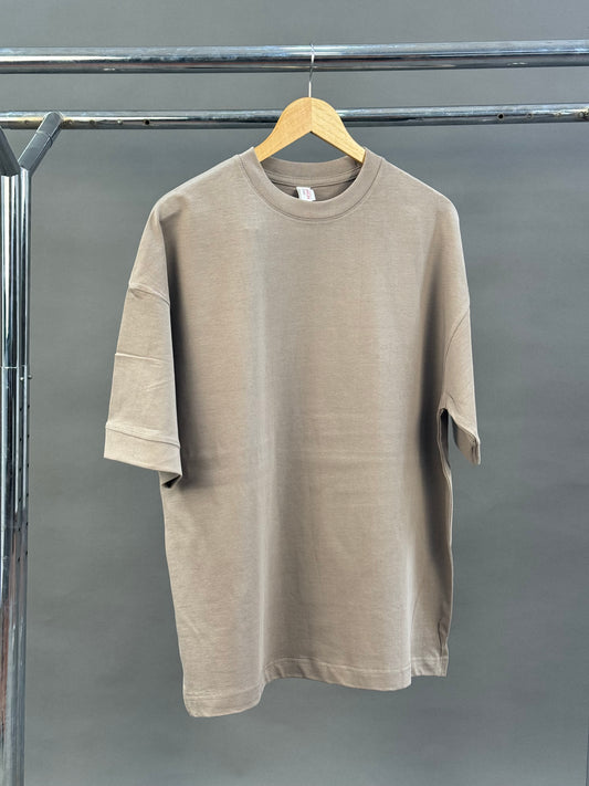 Oversized 280gsm tee (apparel care light brown )