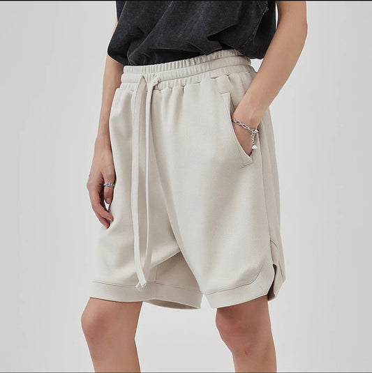 Men heavy weight casual short Apricot